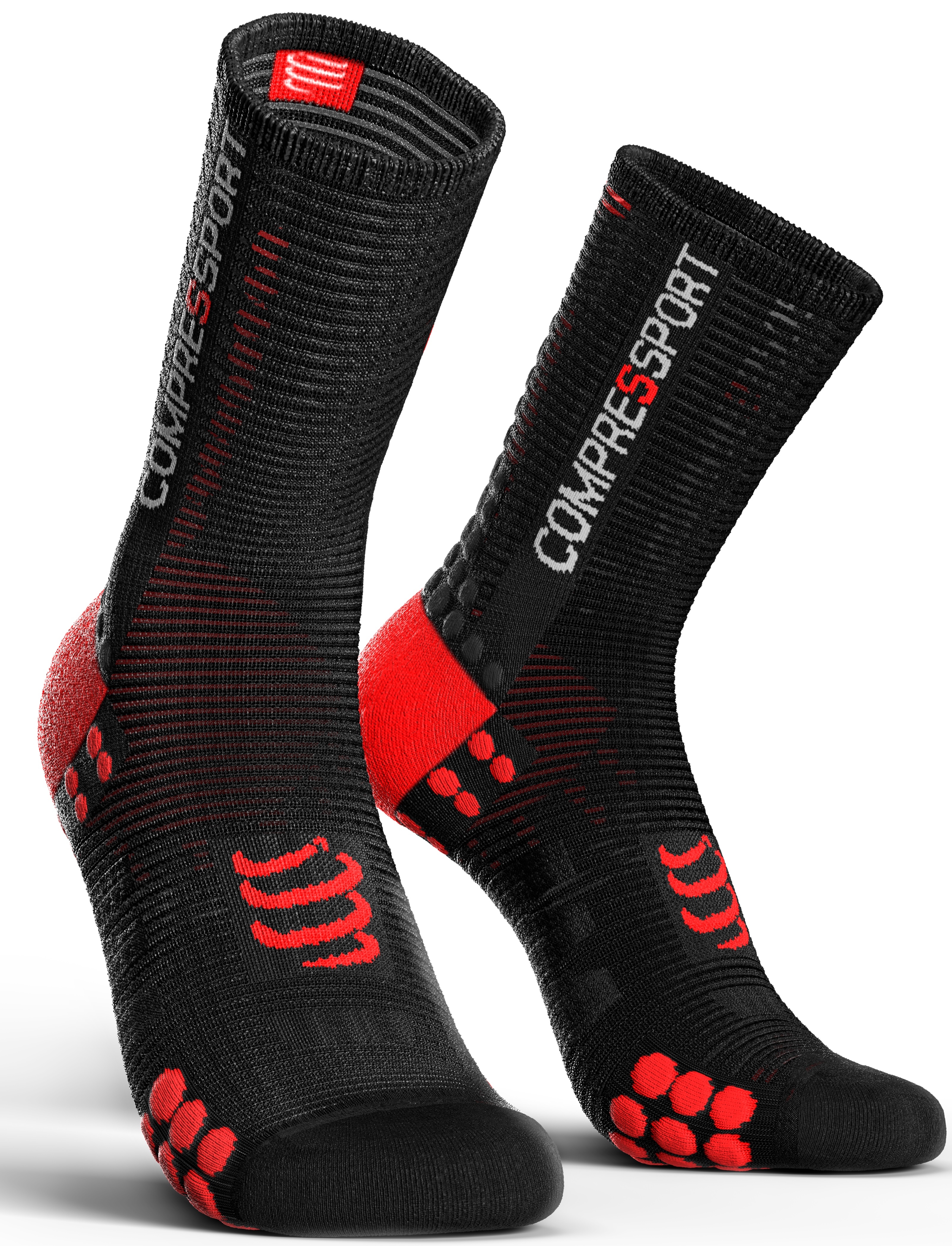 Compressport Calcetines Pro Racing Socks V3.0 Bike Negro-Rojo - BULEVIP