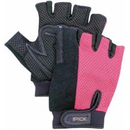 Atipick Guantes Halterofilia Mesh con Malla Acolchada-ROSA