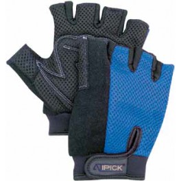 Atipick Guantes Halterofilia Mesh con Malla Acolchada-AZUL