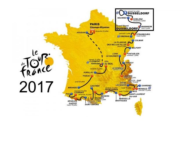 Así será el Tour de Francia 2017