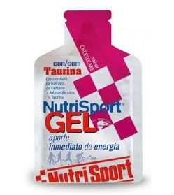 Tomar geles energéticos: Nutrisport gel taurina
