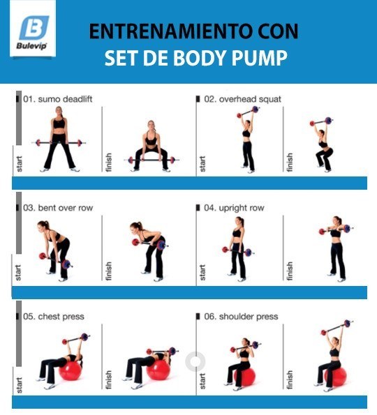 Ejercicios entrenamiento Body Pump