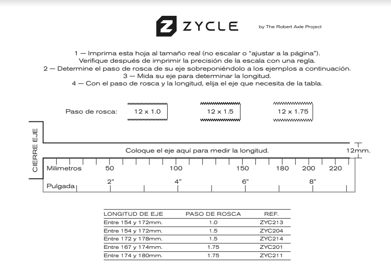 medidas Zycle