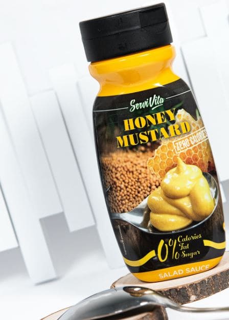 Honig-Senf-Sauce-Servier